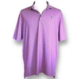 Turtleson Mens Polo Shirt XL Pink Blue Performance Golf Short Sleeve Embroidered